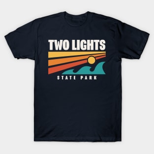 Two Lights State Park Maine Souvenir Lighthouse T-Shirt